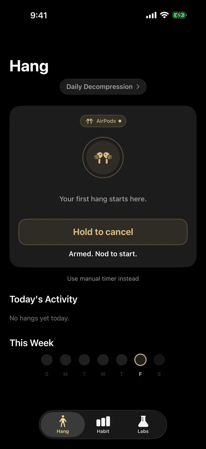 Hang Habit armed and ready for a nod with AirPods